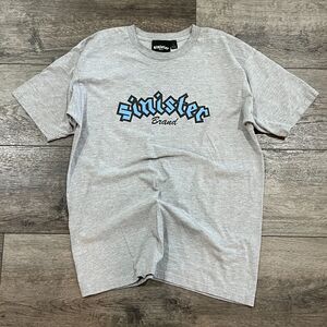 Vintage Y2K Sinister Brand Graphic Logo Gray Skate Tee Shirt Made in USA - Large
